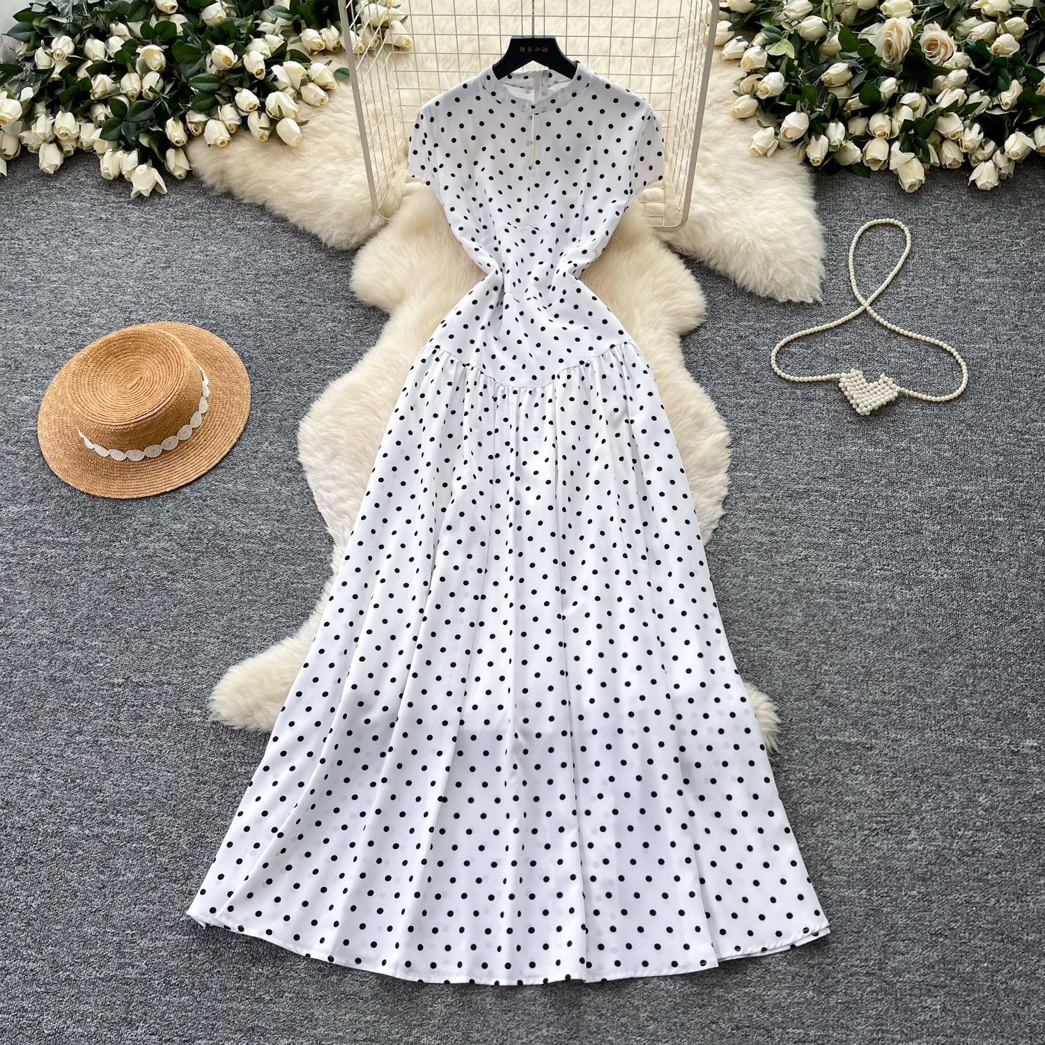 Red short-sleeved polka dot versatile dressL/<img class="zoom" src="/Upload/COM-80214/Variant/IQ9YOVD-202632150905.png" style="width:50px; height:50px; "/>